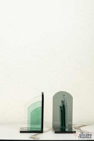 Zolo Crystal Bookend - Green