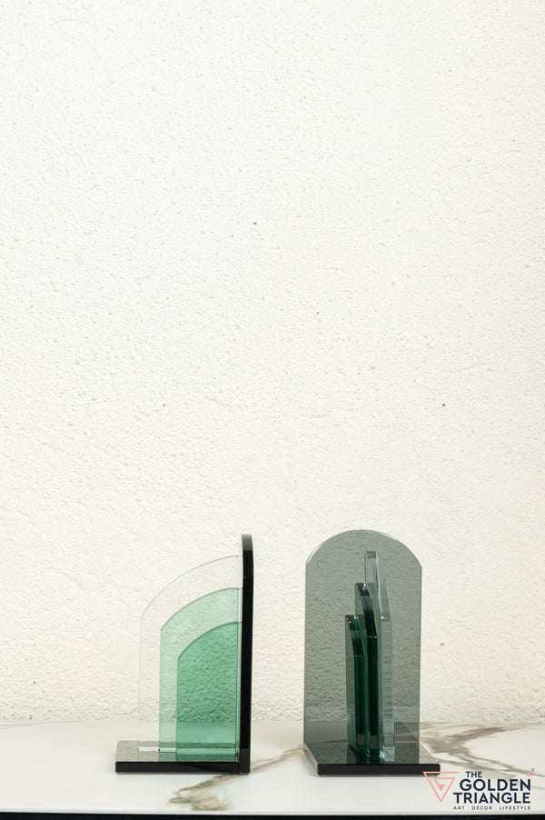 Zolo Crystal Bookend - Green