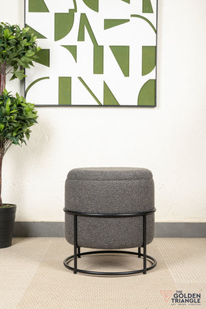 Zoe Boucle Pouffe with Storage