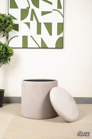 Ciara Suede Storage Pouffe