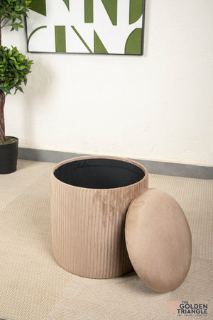 Ciara Suede Storage Pouffe
