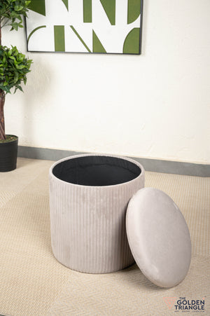 Ciara Suede Storage Pouffe