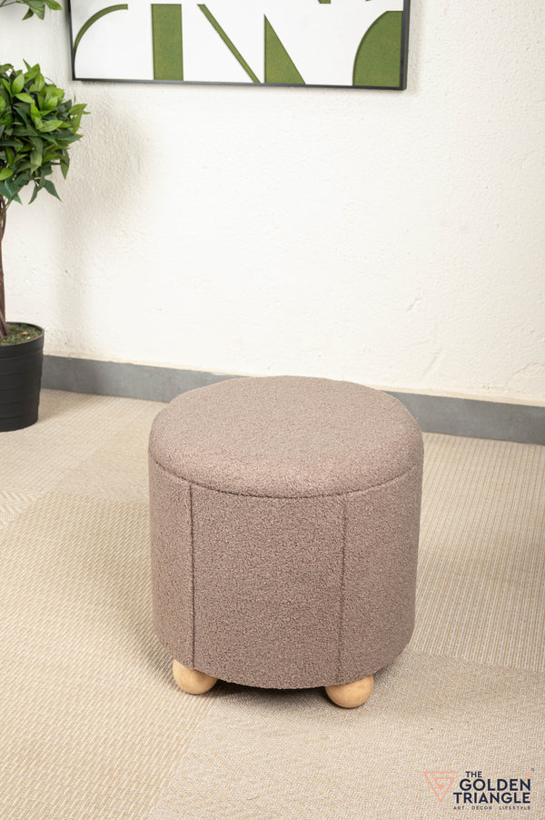 Orion Boucle Pouffe with Storage - Mocha
