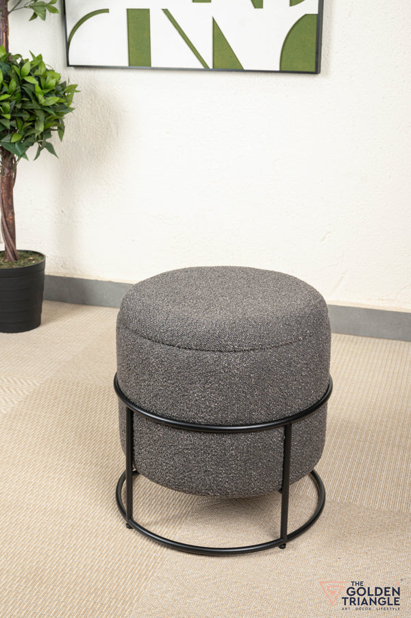 Zoe Boucle Pouffe with Storage