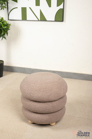 Chloe Bouclé Pouffe