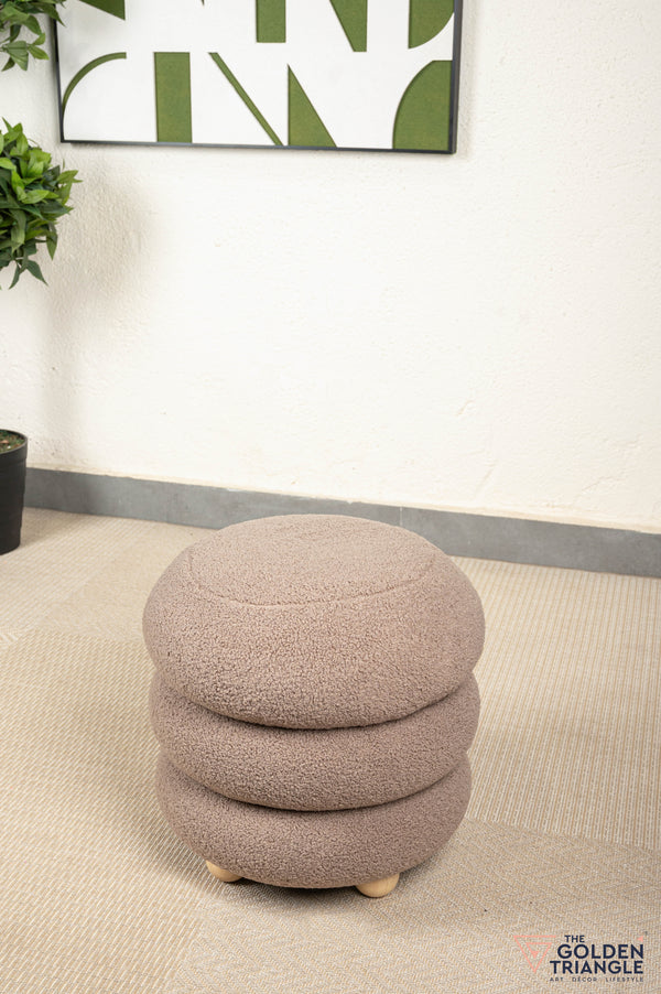Chloe Bouclé Pouffe