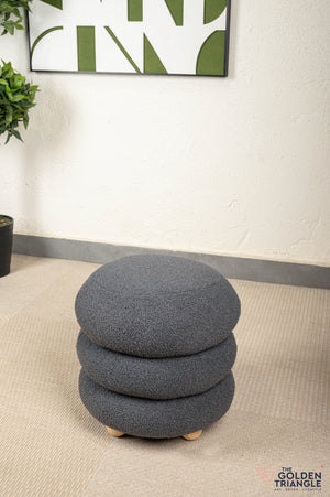 Chloe Bouclé Pouffe