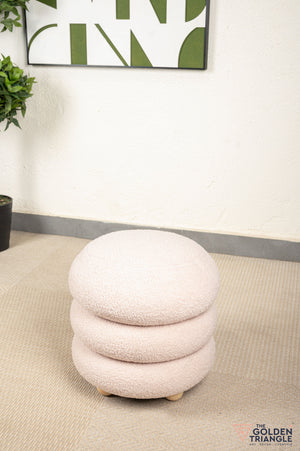 Chloe Bouclé Pouffe