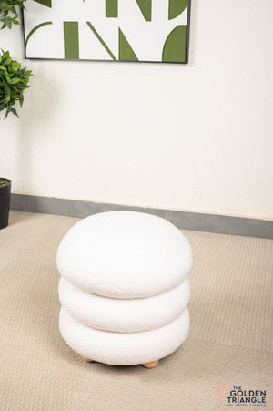 Chloe Bouclé Pouffe