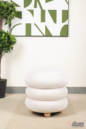 Chloe Bouclé Pouffe