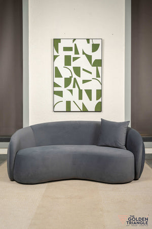 Celine Curved Couch - Gray