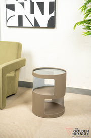 Alix Faux Leather Side Table