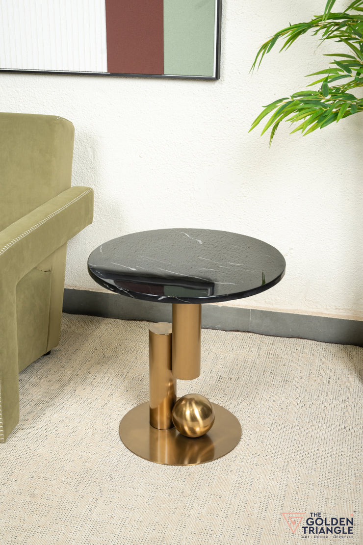 Zuri Side Table - Black & Gold