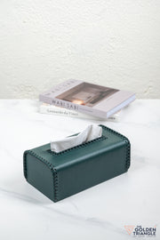 George Leatherette Tissue Box - Teal