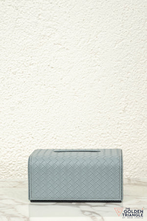 Mavi Weaved Leatherette Tissue Box - Gray