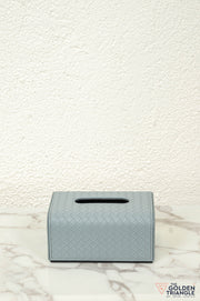 Mavi Weaved Leatherette Tissue Box - Gray