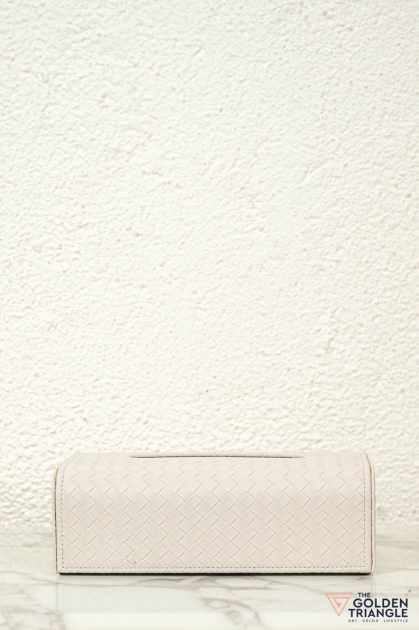 Nexa Weaved Leatherette Tissue Box - Beige