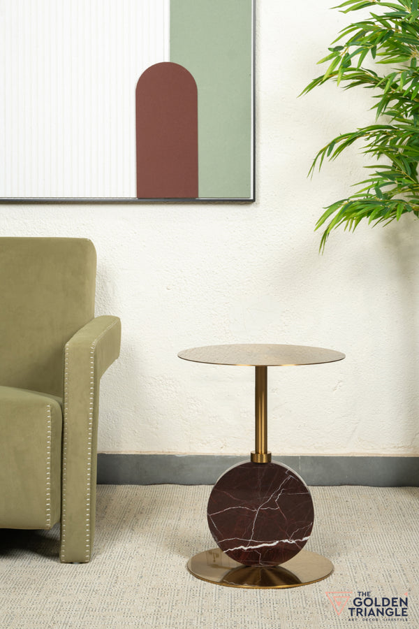 Grazia Marble & Metal Side Table