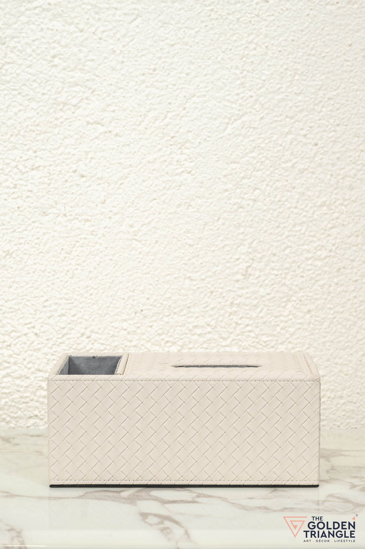 Orla Weaved Tissue Box with Remote Holder