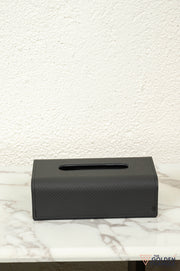 Nexa Weaved Leatherette Tissue Box - Black