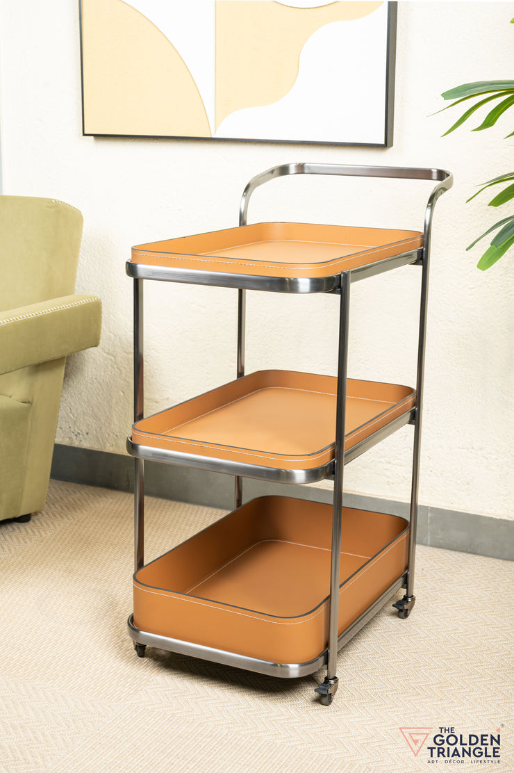 Jade Faux Leather Trolley - Tan