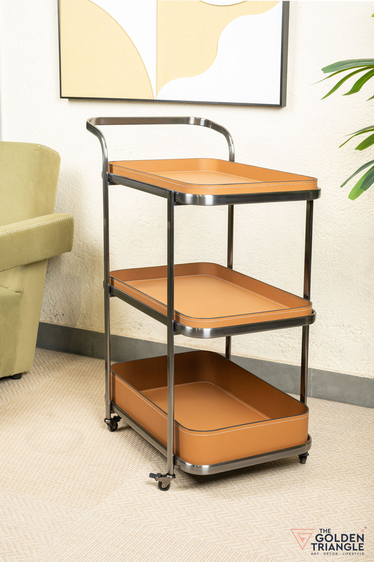 Jade Faux Leather Trolley - Tan