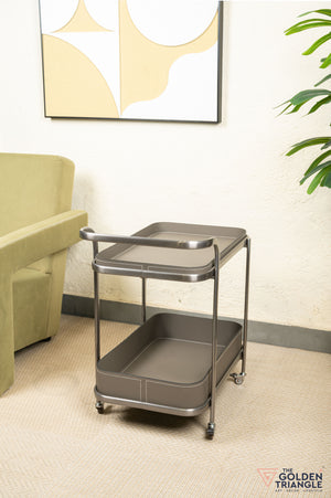 Camille Faux Leather Trolley - Gray