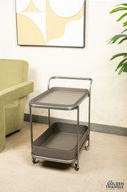 Camille Faux Leather Trolley - Gray