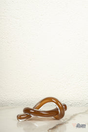 Infinity Glass Knot - Brown