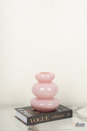 Cascade Glass Vase - Pink - Small