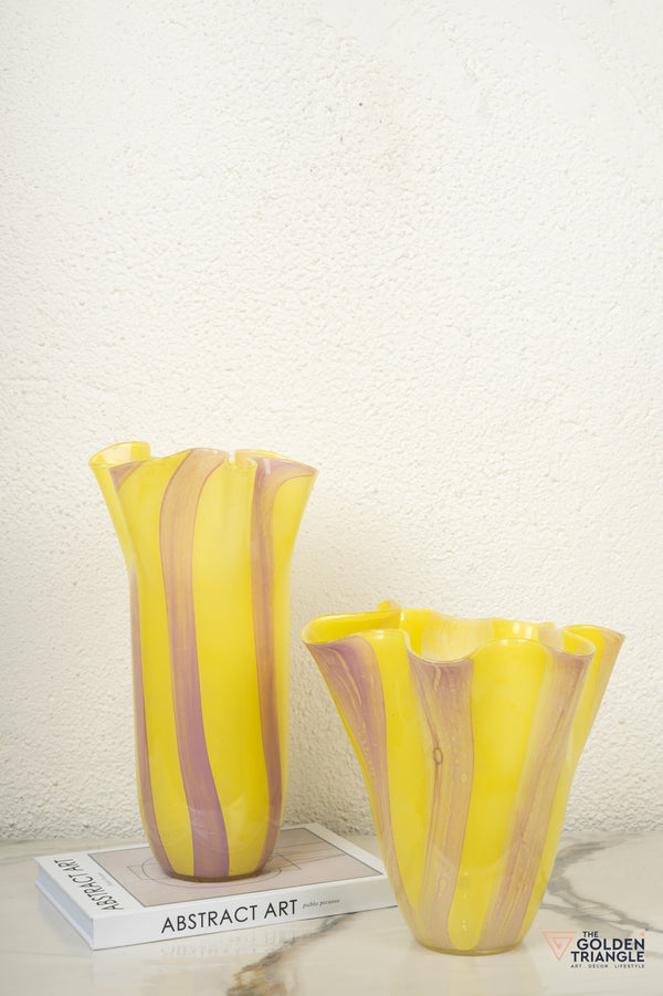 Harmony Glass Vase - Yellow