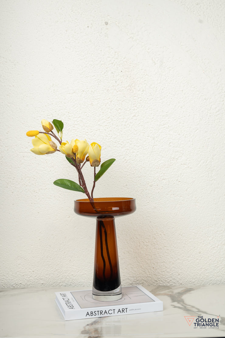 Nivara Glass Vase - Amber