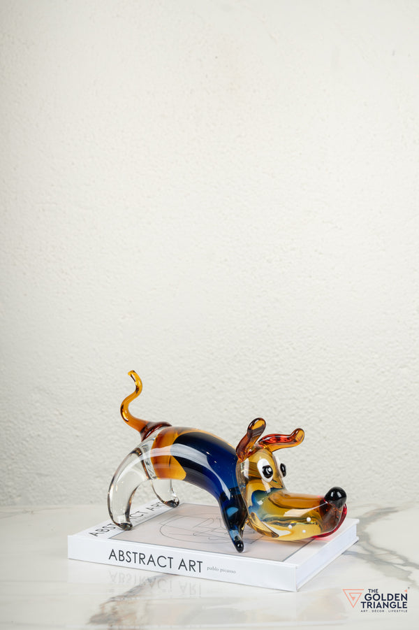 Lupoe Dog Glass Sculpture