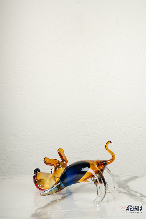 Lupoe Dog Glass Sculpture
