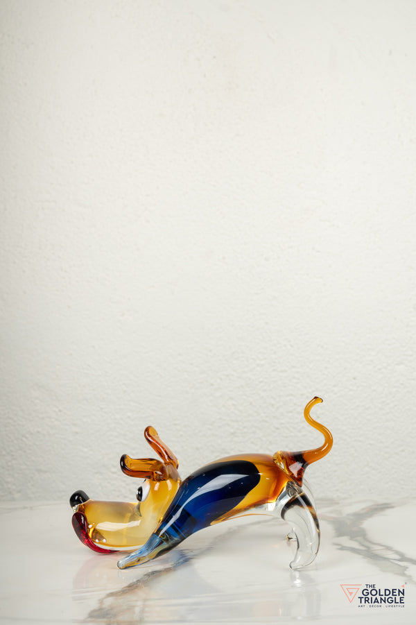 Lupoe Dog Glass Sculpture
