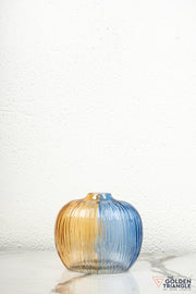 Xenia Glass Vase - Amber & Blue