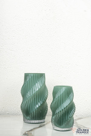 Aster Glass Vase - Green