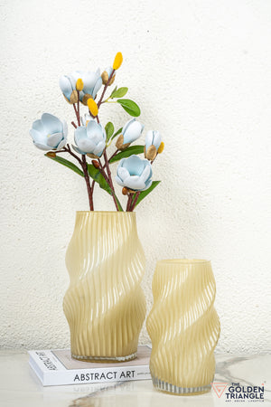 Aster Glass Vase - Yellow