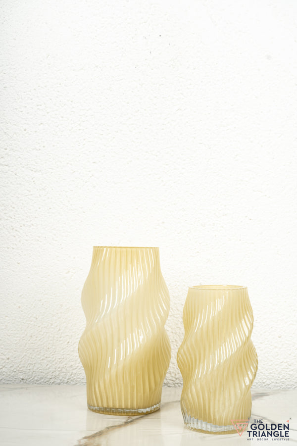 Aster Glass Vase - Yellow