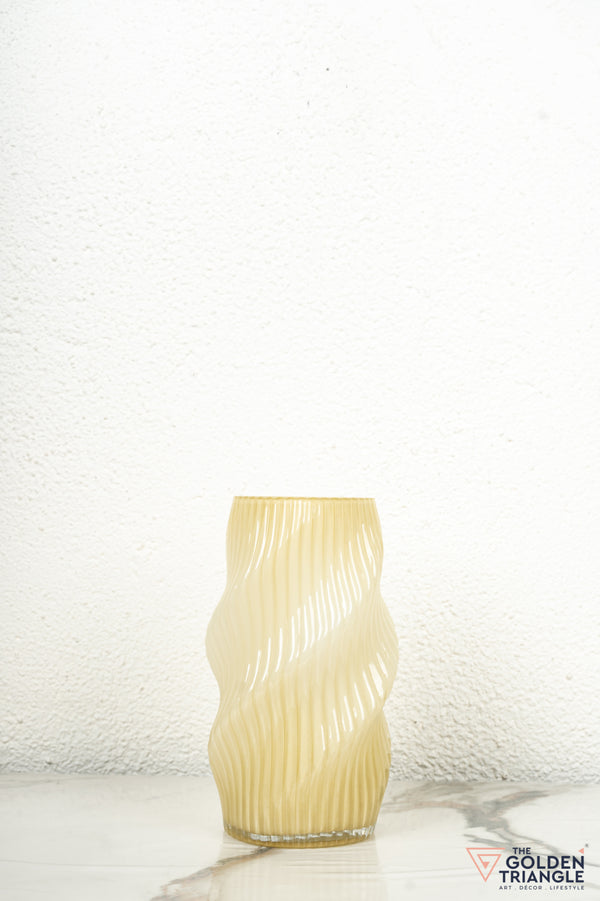 Aster Glass Vase - Yellow