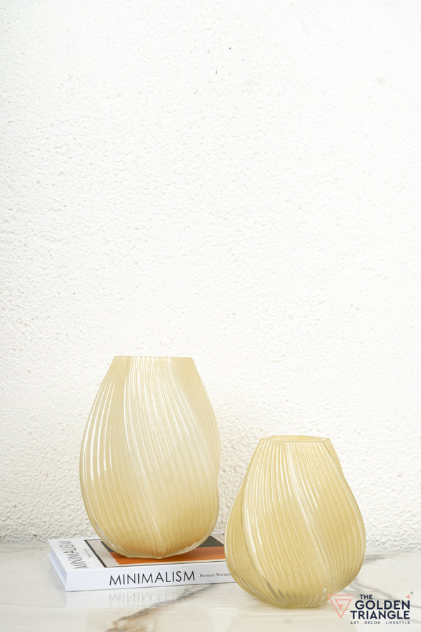 Aster Glass Vase - Yellow