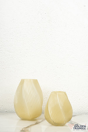 Aster Glass Vase - Yellow