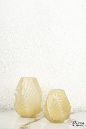 Aster Glass Vase - Yellow