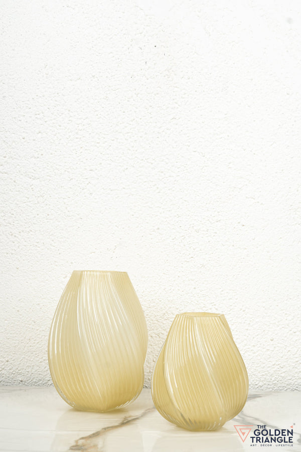 Aster Glass Vase - Yellow
