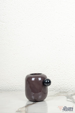 Vesper Glass Vase - Charcoal Brown