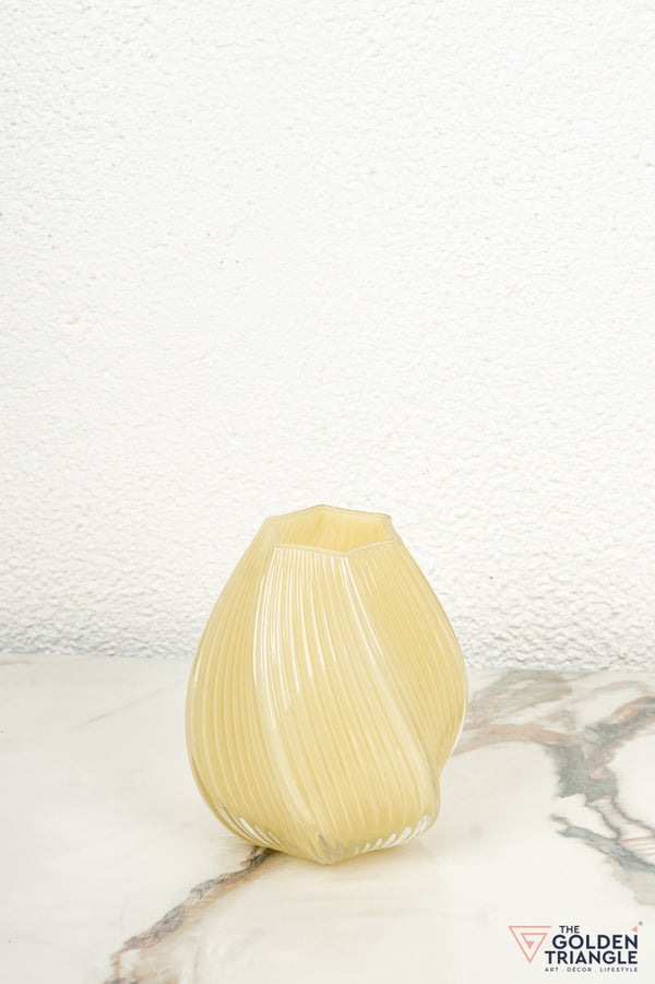 Aster Glass Vase - Yellow