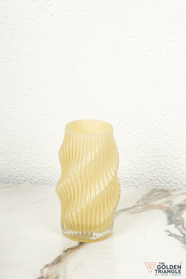 Aster Glass Vase - Yellow