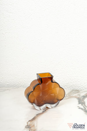 Prism Glass Vase - Amber