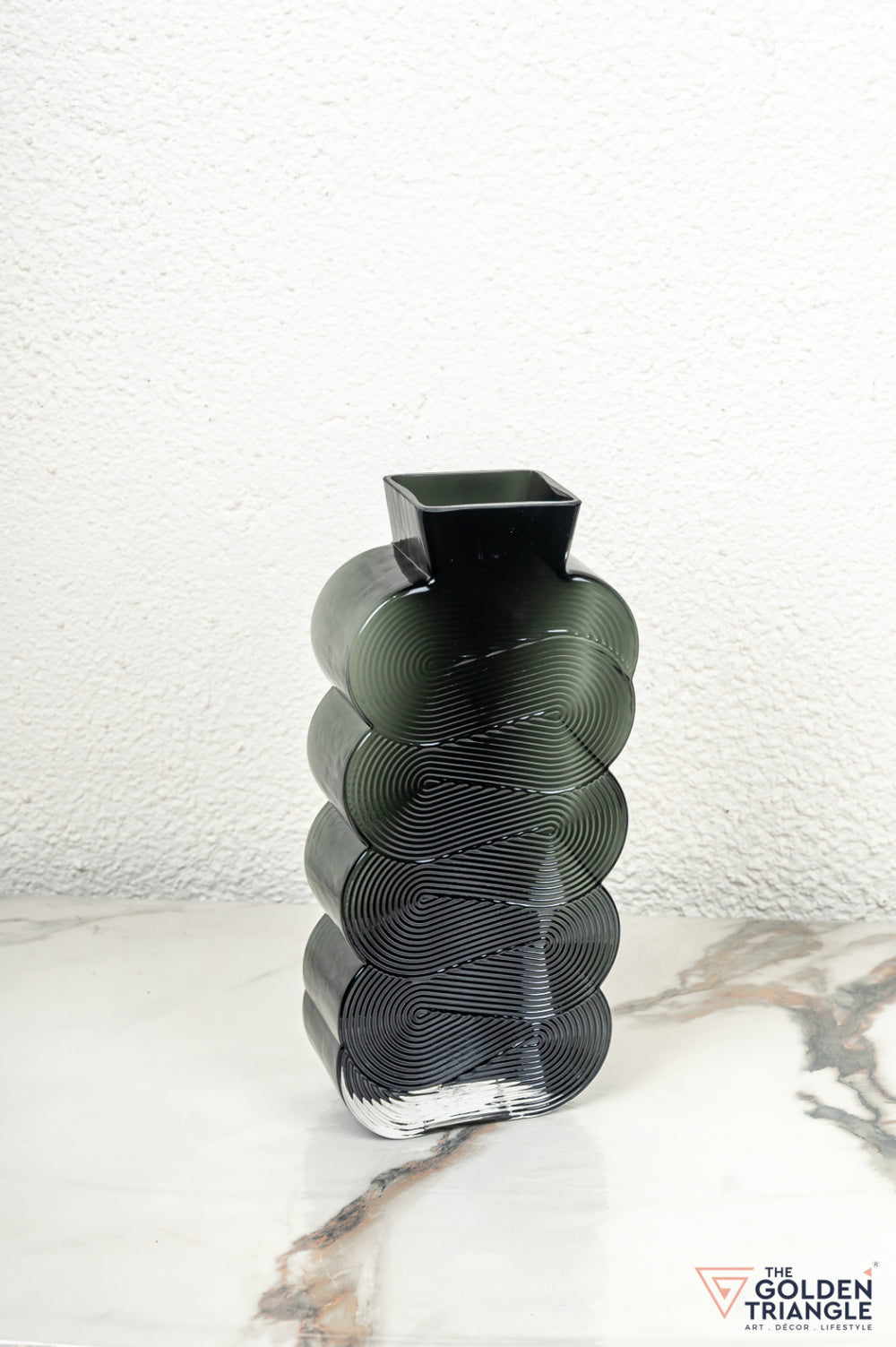 Prism Glass Vase - Smoke - Tall
