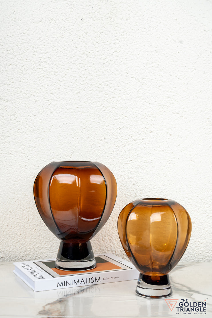 Twilight Glass Vase - Amber